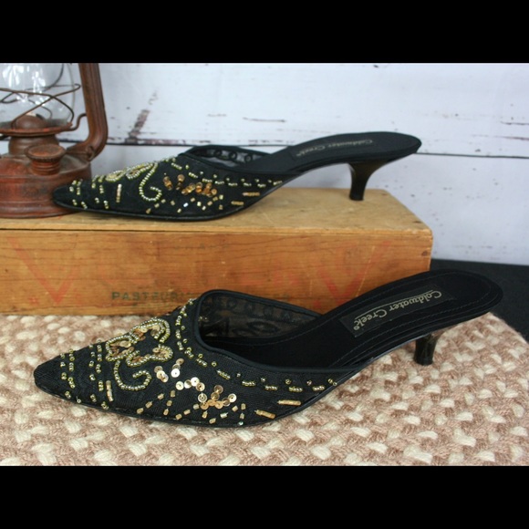 Coldwater Creek beaded mules in EUC! - Picture 4 of 7